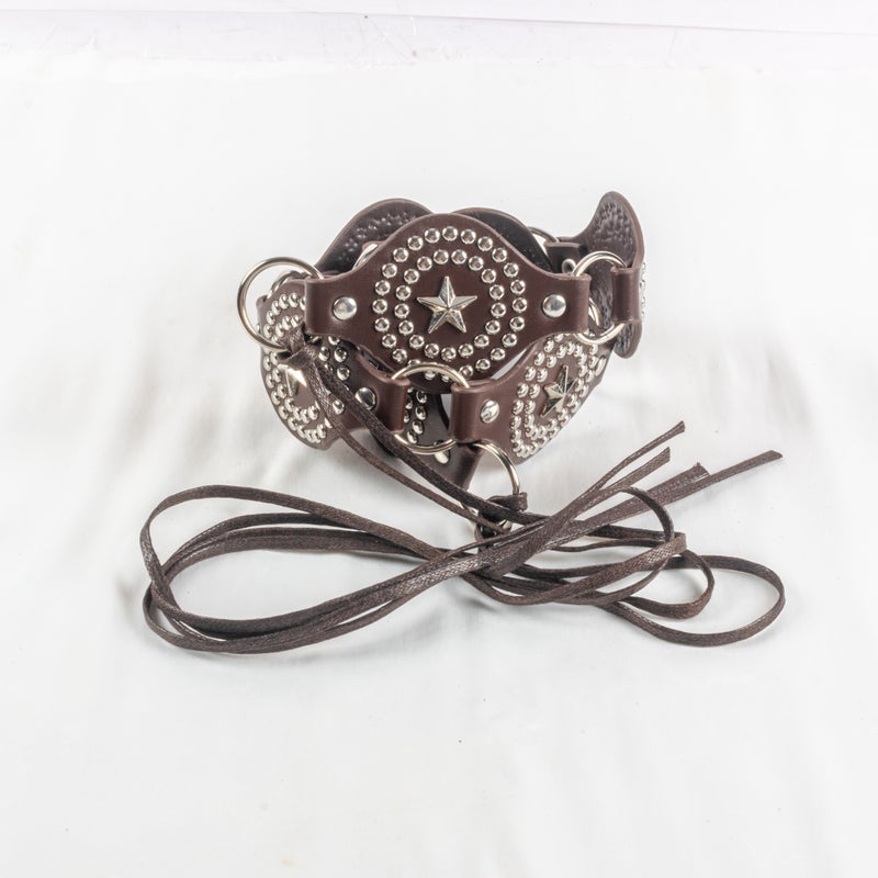 حزام وسط جلد بني حريمي