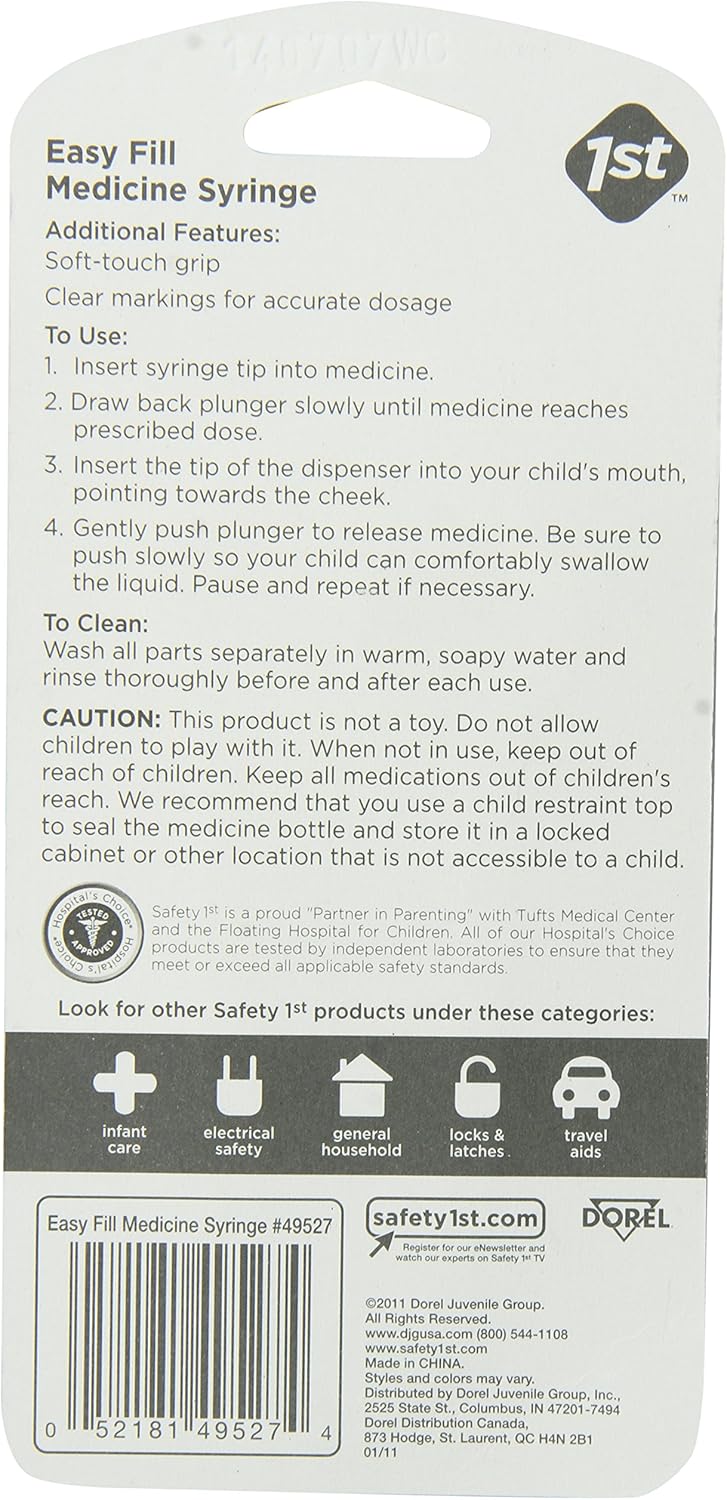 Safety 1st سرنجة دواء سهلة التعبئة من سيفتي 1ست - قد يختلف التغليف - Image 2