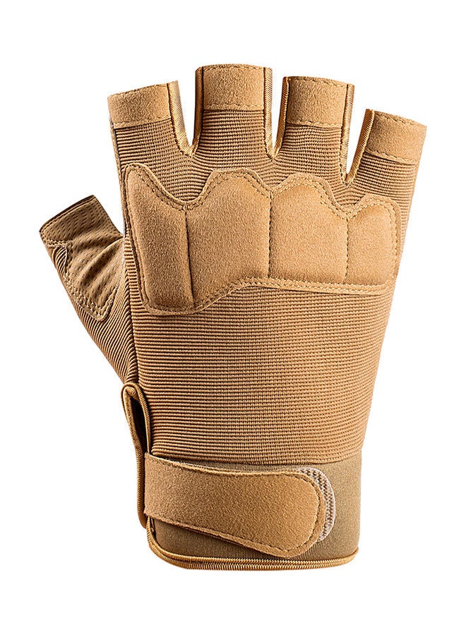 NIBEMINENT Pair Of Adjustable Anti-Slip Half Finger Gloves M  - Image 2