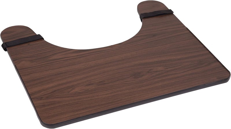 DMI Wood Wheelchair Lap Tray with Semi-Circle Cutout - Convenient Table for Eating, Reading, and Crafts - Image 3