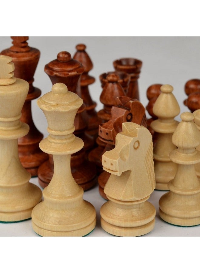 Wegiel Handmade European Professional Tournament Chess Pieces With Wood Storage Case - Image 3
