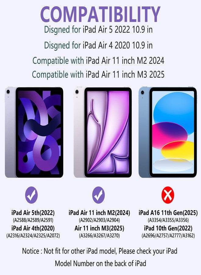 تاييانج جراب TaIYanG متوافق مع iPad Air مقاس 11 بوصة مع لوحة مفاتيح لجهاز iPad Air 5 2022/iPad Air الجيل الرابع، جراب لوحة مفاتيح مع حامل قلم - غطاء قابل للطي لجهاز iPad Air 11 بوصة M3/M2/iPad الجيل الخامس 2022/الجيل الرابع 2020 - Image 2