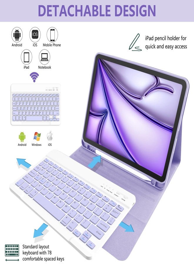 تاييانج جراب TaIYanG متوافق مع iPad Air مقاس 11 بوصة مع لوحة مفاتيح لجهاز iPad Air 5 2022/iPad Air الجيل الرابع، جراب لوحة مفاتيح مع حامل قلم - غطاء قابل للطي لجهاز iPad Air 11 بوصة M3/M2/iPad الجيل الخامس 2022/الجيل الرابع 2020 - Image 5