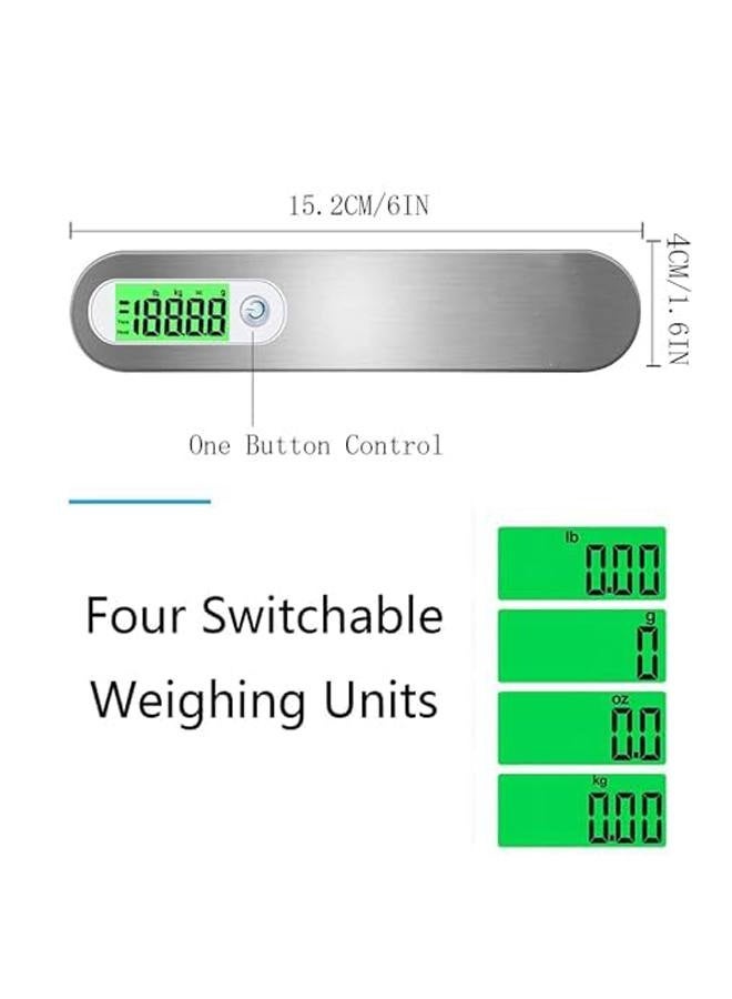 Digital Luggage Travel Scale with Overweight Warning Function, Portable Handheld Electronic Weighing Scale with Hook, 50kg and Backlit LCD Display Screen Design for Suitcase Baggage - Image 2
