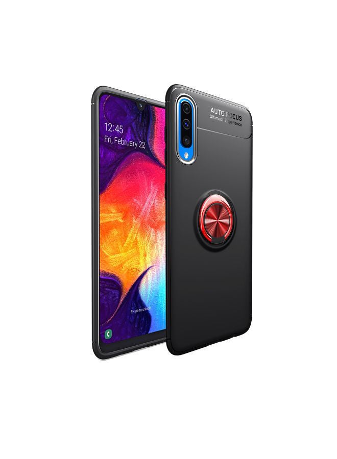 نيبمينينت غطاء حماية مزود بحلقة للإصبع لهاتف سامسونج جالاكسي A70 أسود/أحمر - Image 1