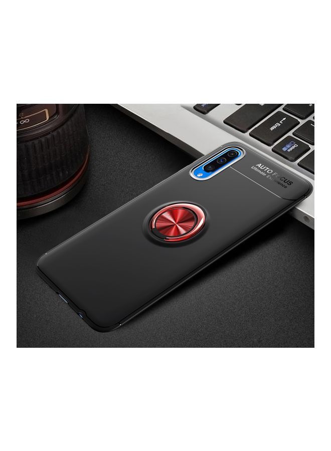 نيبمينينت غطاء حماية مزود بحلقة للإصبع لهاتف سامسونج جالاكسي A70 أسود/أحمر - Image 2