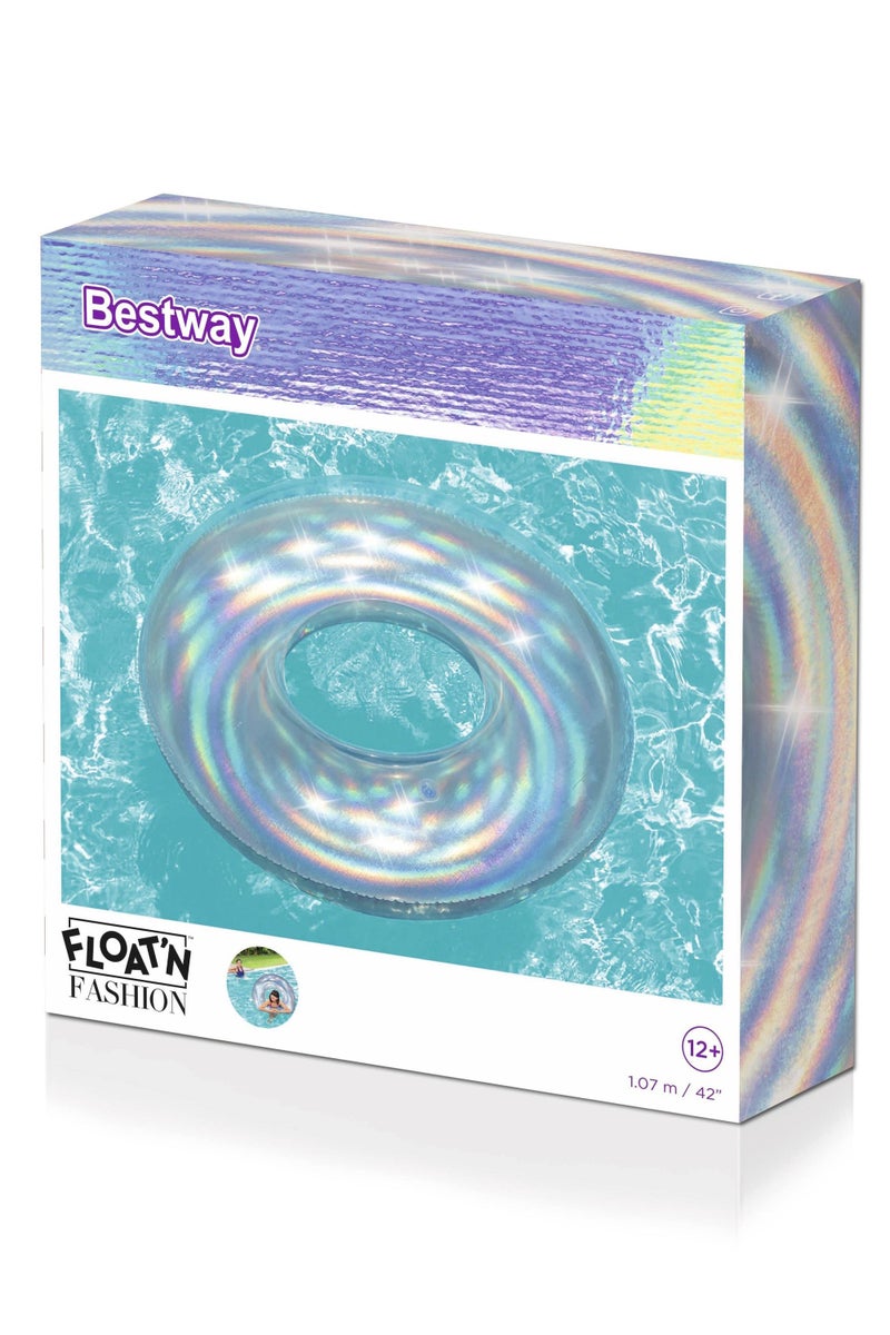 Bestway Swim Ring Iridescent 107cm  | Inflatable Ride-on | Pool Float | Summer Water Toy | Pool & Beach Toy - Image 1