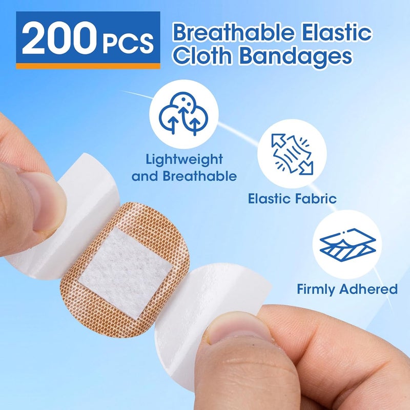 400PCS Round Bandages - Fabric & Waterproof Adhesive Bandages for Wound Care - Image 3