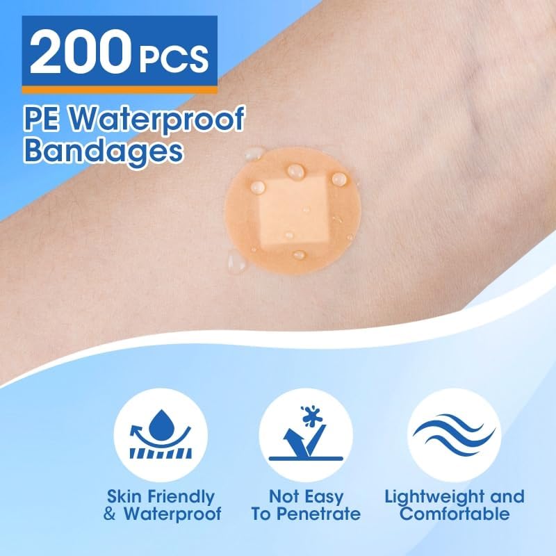 400PCS Round Bandages - Fabric & Waterproof Adhesive Bandages for Wound Care - Image 4