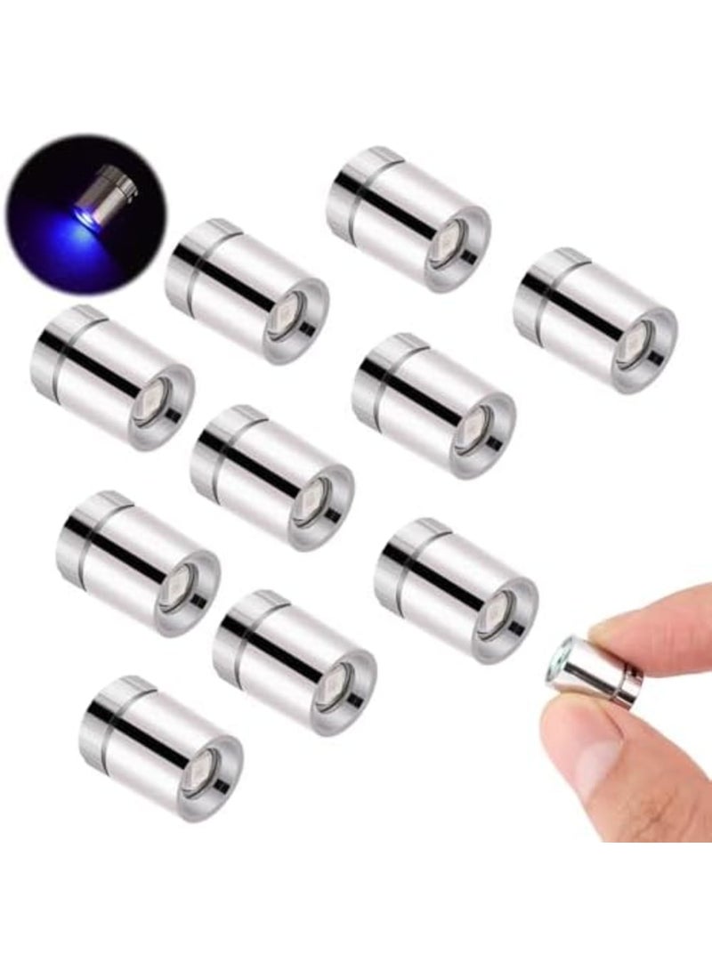 SYOSI 10 Pack Wireless Mini LED Spotlights - Battery Operated Bule Wireless Miniature Lights for Art, Jewelry Display, Closets & DIY Projects (Bule Light) - Image 1