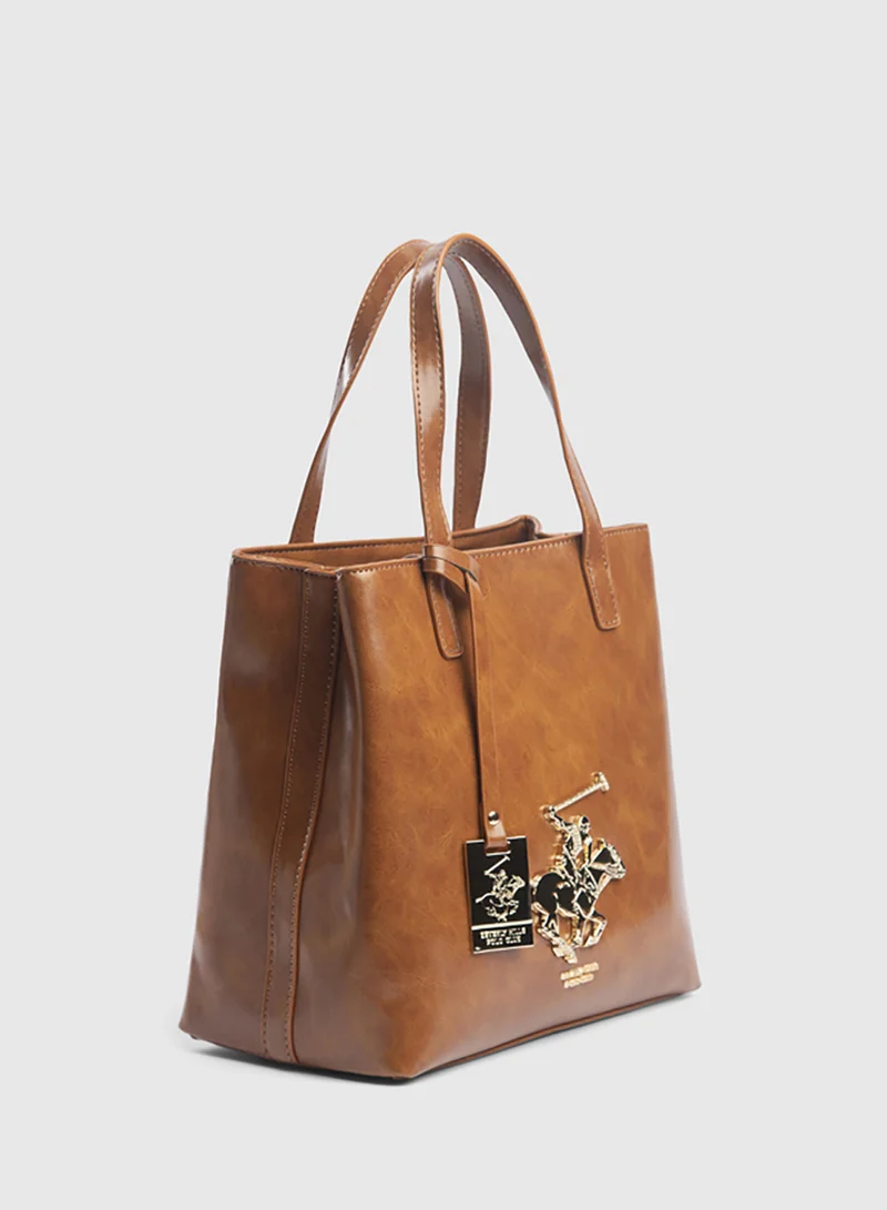 BEVERLY HILLS POLO CLUB Logo Detail Satchel Bag