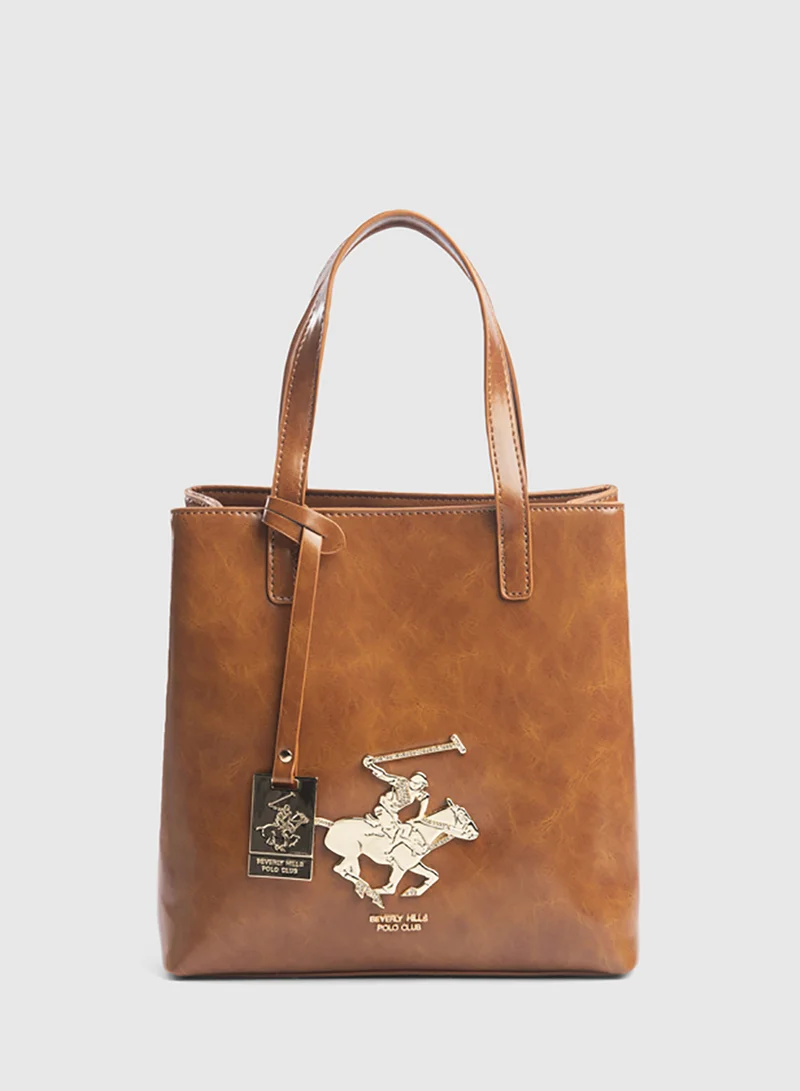 BEVERLY HILLS POLO CLUB Logo Detail Satchel Bag