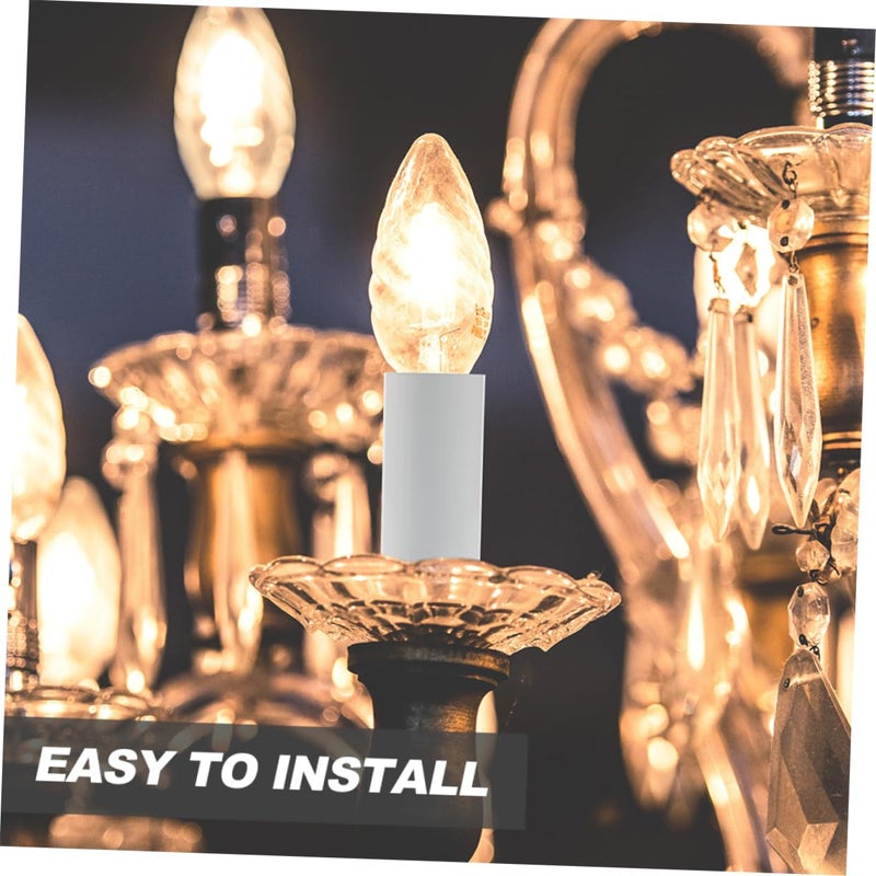 Angoily 15pcs Chandelier Flange Sleeve Ceiling Light Fixture Socket Covers Lamp Base Sleeves for Hanging Light Fixtures - Image 3