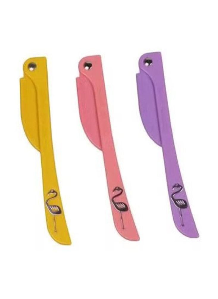 Feather-Flamingo Pack of 5 Facial Touch-up Stainless Steel Safe Razor  - Image 3