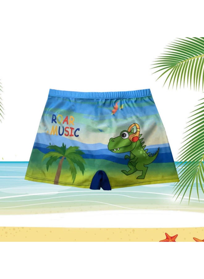 Loquat Summer 3-6 Years Old Boxer Swim Trunks Adolescent Children Cartoon Boys Kids Printed Hot Spring Equipment Shorts-Color:Surf Shark- - Image 3