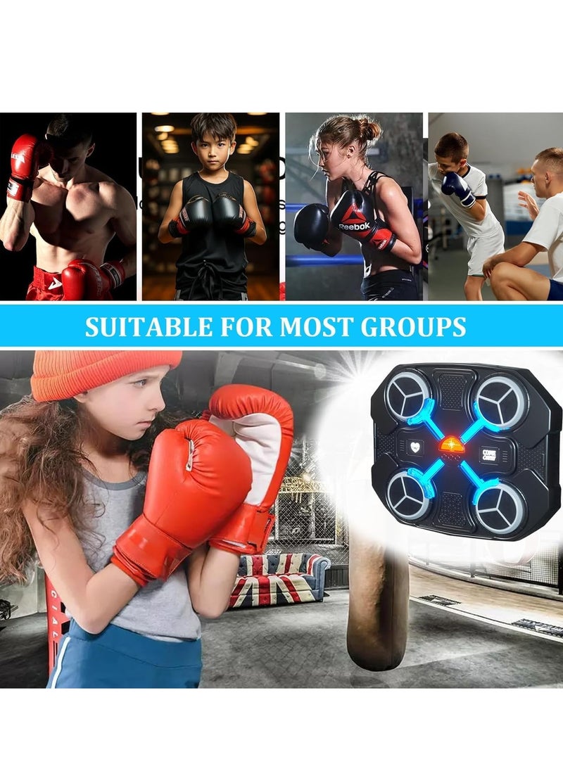 BORTONY Music Boxing Machine for Kids, Boxing Equipment Wall Mounted Boxing Game with Gloves Smart Bluetooth Boxing Training Punching Equipment Intelligent Boxing Target Machine  - Image 3
