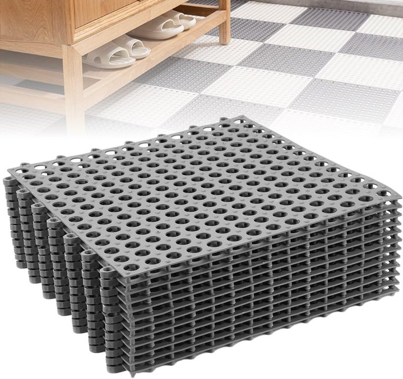 بلاط أرضي متشابك مضاد للانزلاق، بساط دش مقاس 12X12 للاستخدام المنزلي والهواء الطلق - Image 1