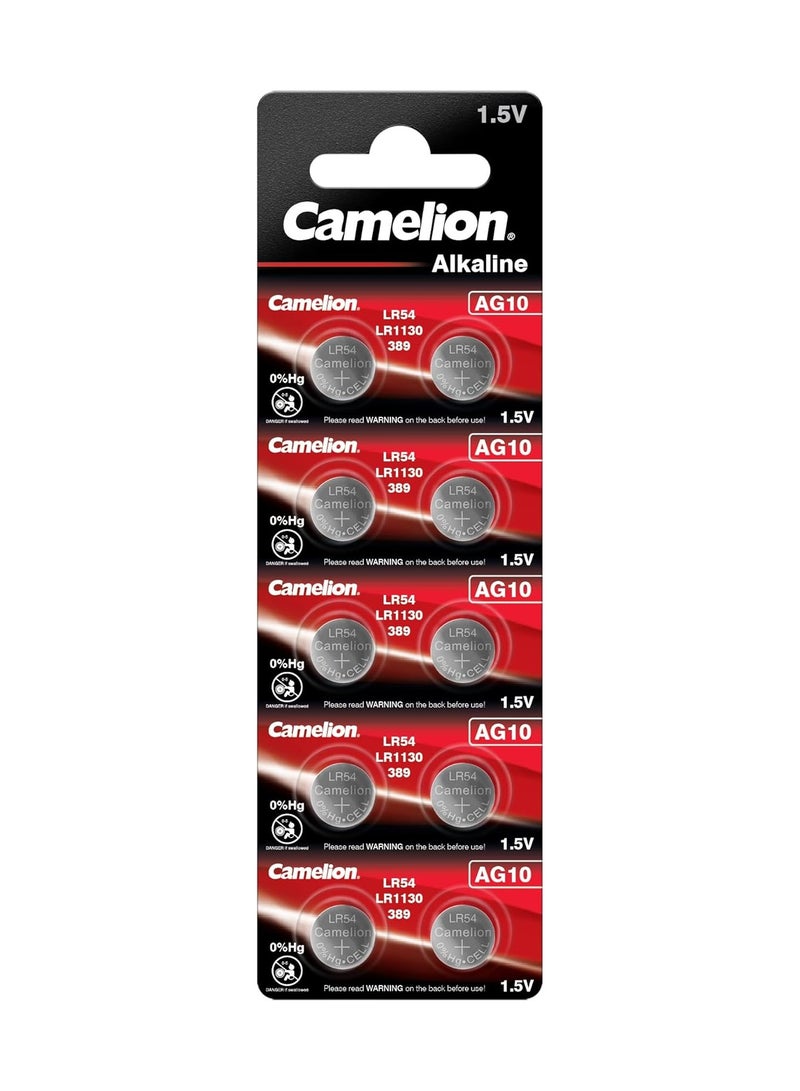 Camelion Camelion Alkaline Button Cell Batteries Ag10 10 Pack X5 - Image 2