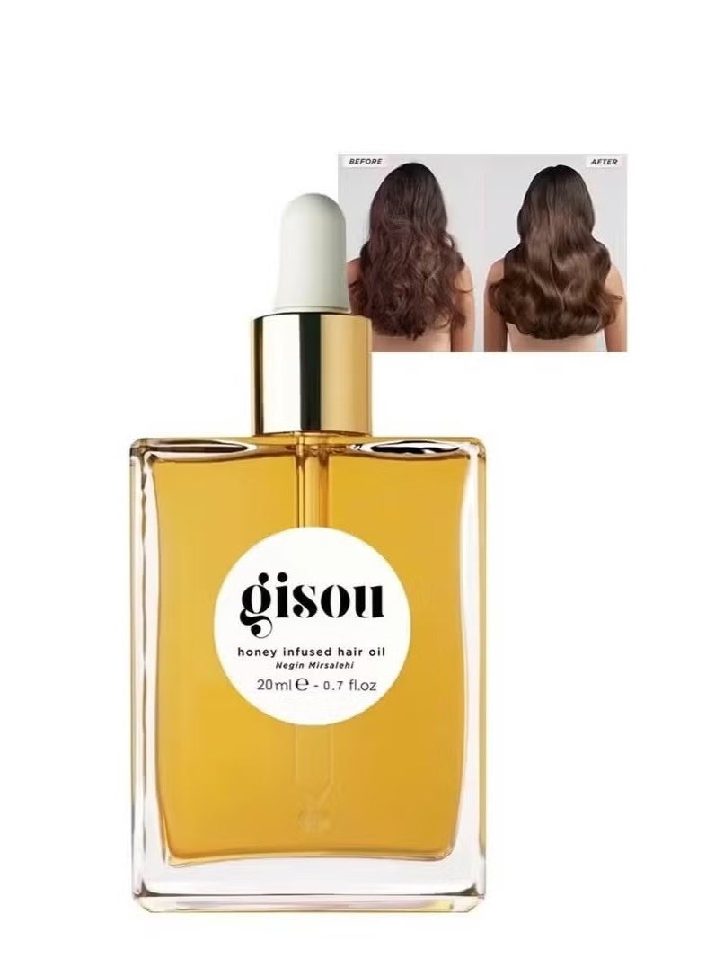 Gisou Honey Infused Hair Oil, Award-Winning Hydration, Frizz Control & Shine Treatment, Mirsalehi Honey & Botanical Oils, Heat Protection up to 450°F, All Hair Types​ (50ml) - Image 1