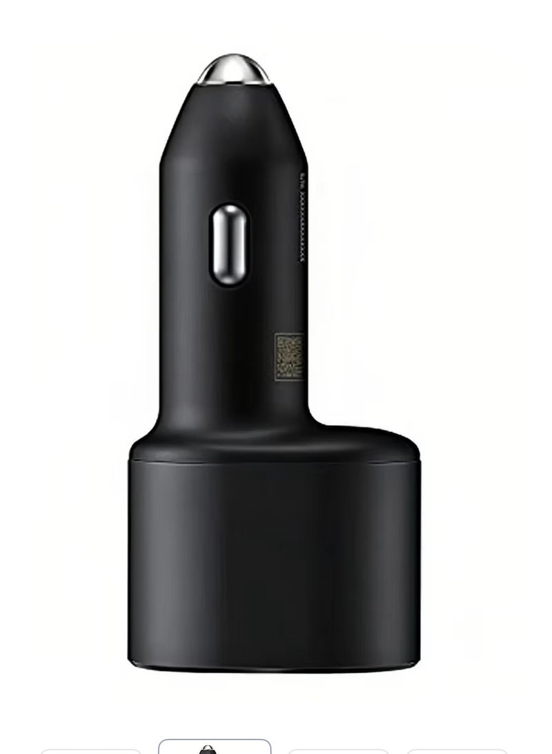 Car Charger Fast Charging 45W and 15W 2.0 Dual Port Car Charger with USB-C Cable 1m - Black - Image 4