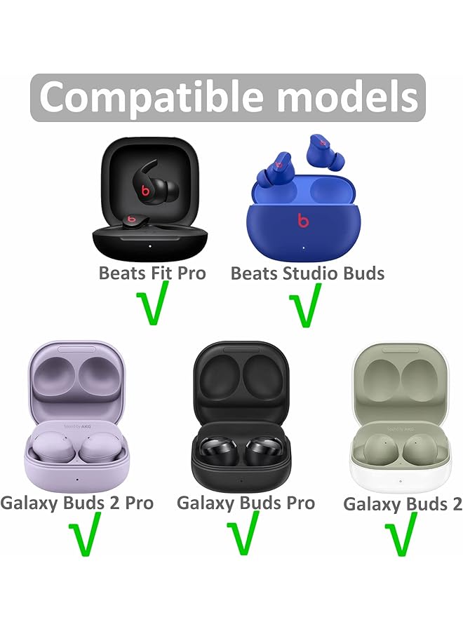 erorex Memory Foam Tips Compatible With Beats Fit Pro Studio Buds Mixed Size Replacement Noise Reduce Anti Slip Fit In Case No Silicone Pain Eartips Accessories For Fit Pro Studio Buds SML 3 White - Image 2