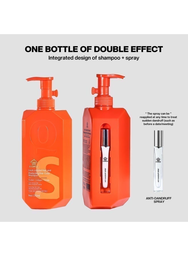 STARPLEX Color Protecting Shampoo 720ml - Locks in Color & Prevents Fading | For Color-Treated Hair | + Free Color Lock Spray - Image 5