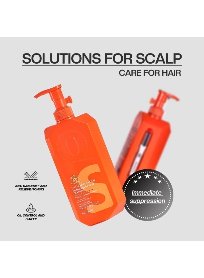STARPLEX Color Protecting Shampoo 720ml - Locks in Color & Prevents Fading | For Color-Treated Hair | + Free Color Lock Spray - Image 3