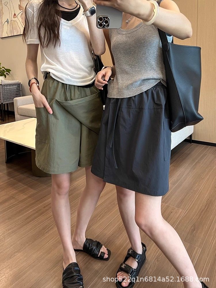American-Style Three-Dimensional Waist Cargo Short Skirt For Women, New Summer Quick-Dry High-Waisted Skirt, Anti-Exposure Casual Versatile Shorts - Image 2