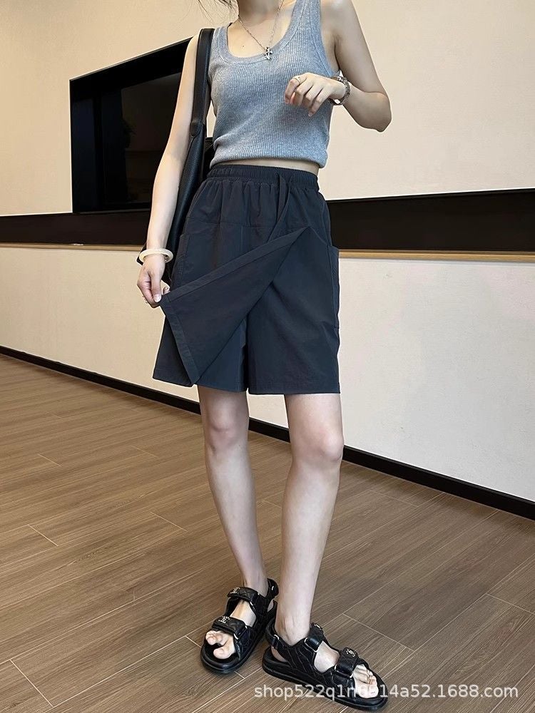American-Style Three-Dimensional Waist Cargo Short Skirt For Women, New Summer Quick-Dry High-Waisted Skirt, Anti-Exposure Casual Versatile Shorts - Image 5