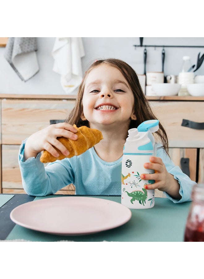 Fjbottle 400 ml Stainless Steel Water Bottle with Magnetic Lid, BPA-Free, Leak-Proof, Keeps Hot/Cold Drinks, Suitable for Kids, School, Outdoor - Image 3