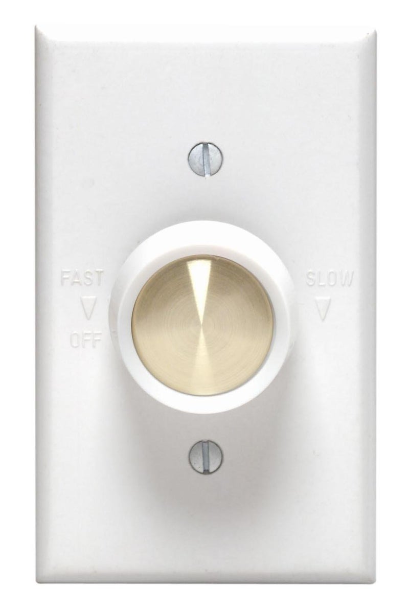Leviton Full Range Variable Fan Speed Control, 120 Vac, 60 Hz, 5 A, Switch, 612-6616-W, White - Image 2