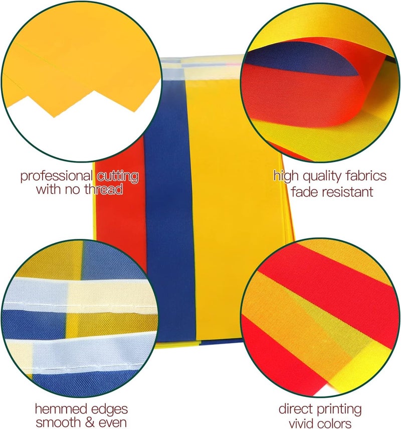 Anley Colombia String Flag Pennant Banners, Patriotic Events 20th of July Colombian Independence Day Decoration Sports Bars - 33 Feet 38 Flags - Image 2