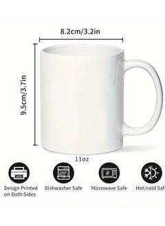 RYN 1Pc 11oz Ceramic Coffee Mug with "Please Use It" Brain Illustration, Reusable Poly-Coated Cup, Dishwasher & Microwave Safe, Multipurpose Humorous Gift Mug  - Image 3