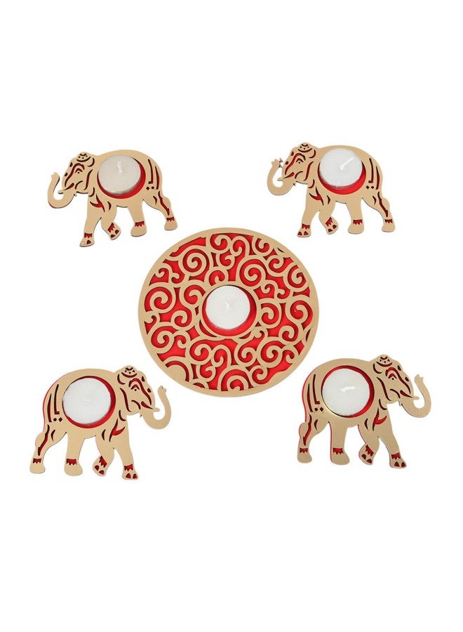 CraftVatika منتج زينة ديوالي من كرافت فاتيكا لتزيين المنزل والمكتب، عناصر ديكور المنزل، زينة أرضية من خشب MDF لتزيين المنزل لاحتفال لاكشمي، مجموعة رنجولي جاهزة، هدية ديوالي للموظفين في الشركات (تصميم 2) - Image 4