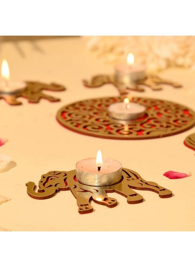 CraftVatika منتج زينة ديوالي من كرافت فاتيكا لتزيين المنزل والمكتب، عناصر ديكور المنزل، زينة أرضية من خشب MDF لتزيين المنزل لاحتفال لاكشمي، مجموعة رنجولي جاهزة، هدية ديوالي للموظفين في الشركات (تصميم 2) - Image 3