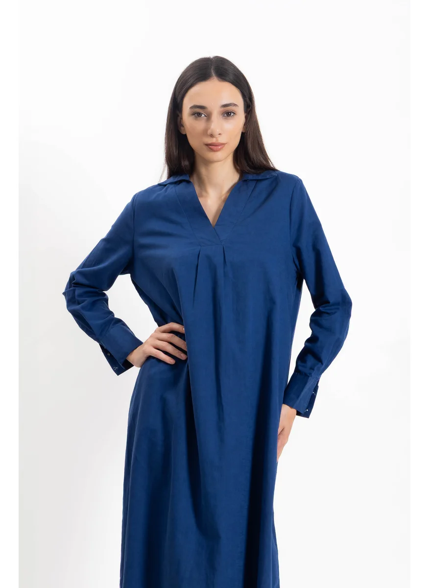 SHAPES LINEN BLEND MAXI DRESS
