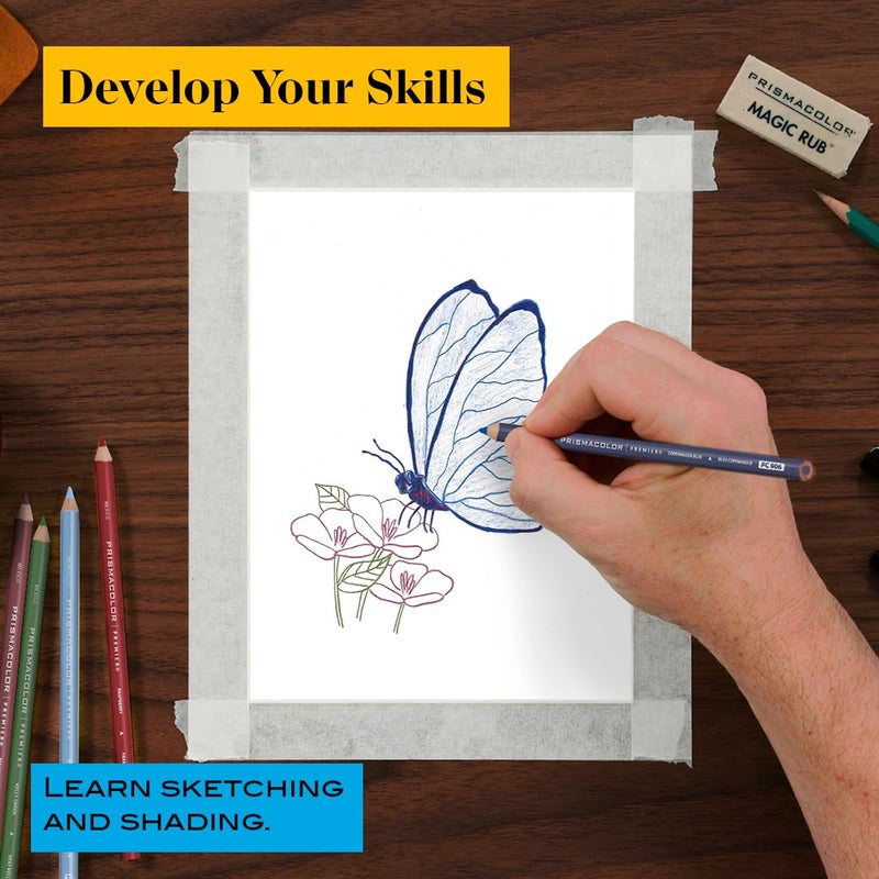 Prismacolor Technique Animal Drawing Set, Includes Colored Pencils and Step-by-Step Drawing Tutorials, Assorted Colors, 12 Count - Image 3