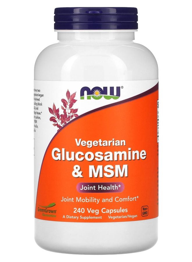 now Vegetarian Glucosamine & MSM 240 Veg Capsules