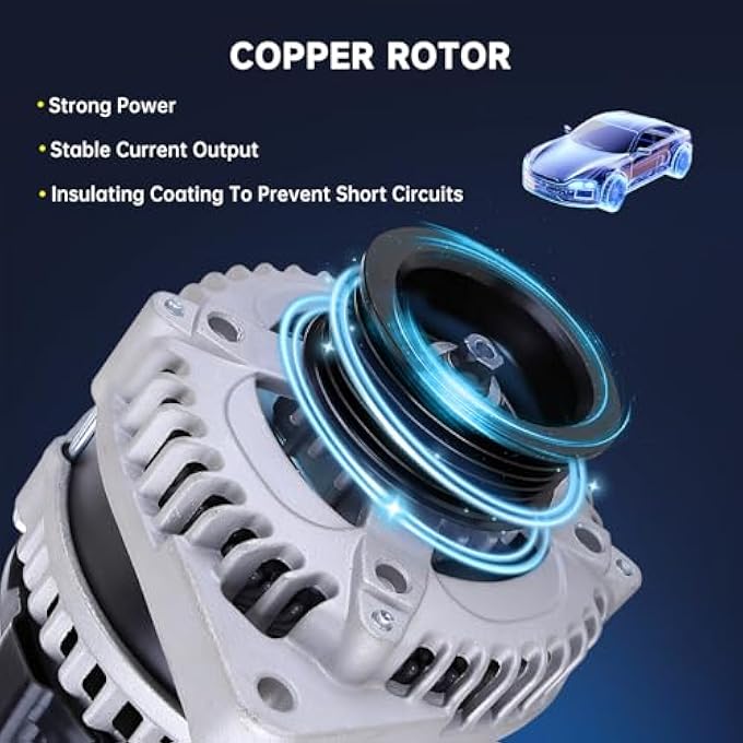 Alikali Car Alternator Compatible 2010-2011 for Toyota Camry 2.5L-OE 11516 27060-0V060-84 Direct Replacement High Output Metal Construction Long Lasting Performance - Image 4