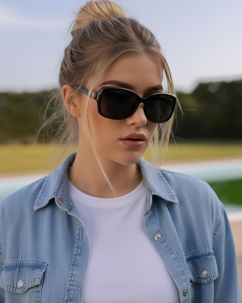 SIPHEW 2Pack Polarized Sunglasses Womens Trendy, Classic Square Sun Glasses for Women UV Protection Wrap Shades - Image 4