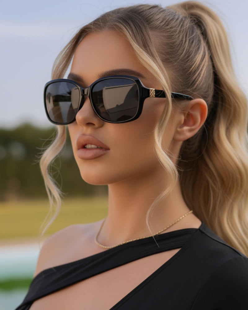 SIPHEW 2Pack Polarized Sunglasses Womens Trendy, Classic Square Sun Glasses for Women UV Protection Wrap Shades - Image 3