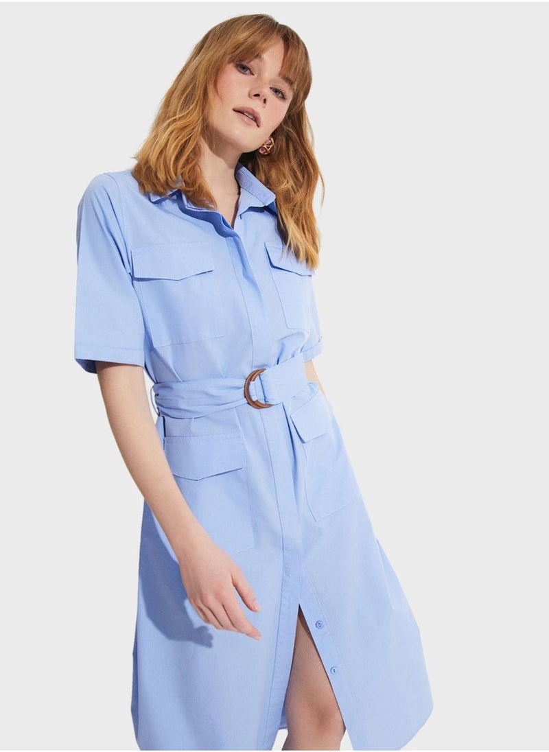 JUNE Belted Utility Dress - Image 5