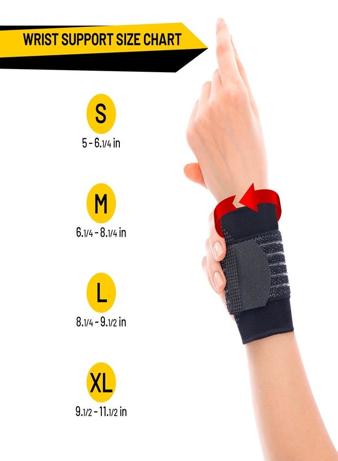 invera Adjustable Wrist Support Brace, Wrist Wraps for Weightlifting, Compression Brace for Carpal Tunnel, Gym Training, Workout, Pain Relief, Right & Left Hand (Large, 1 Unit) - Image 5