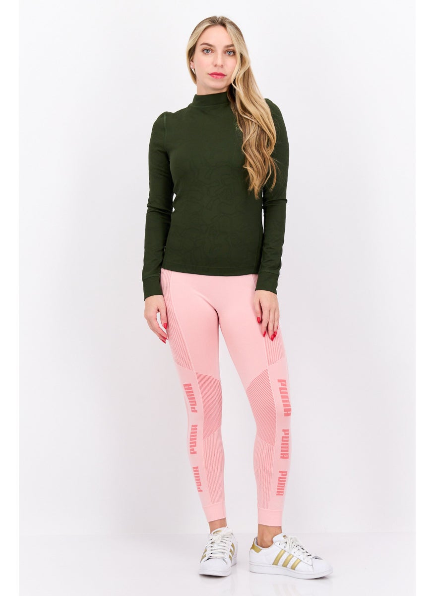PUMA Women Sportswear Fit Long Sleeves Training Top, Olive  - Image 3