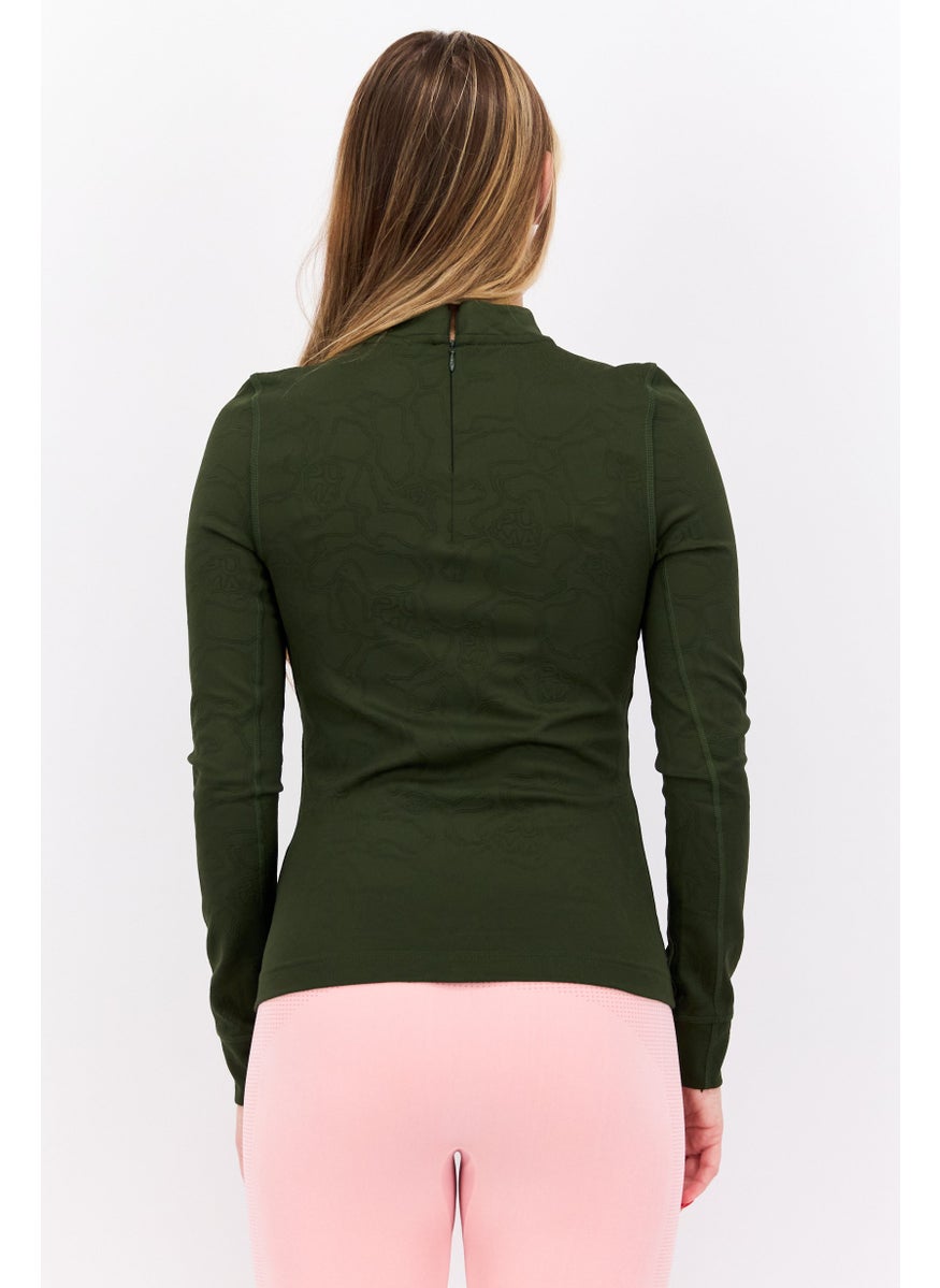 PUMA Women Sportswear Fit Long Sleeves Training Top, Olive  - Image 2