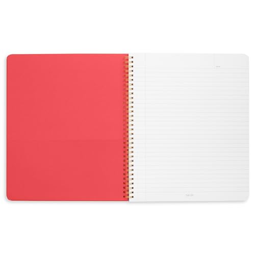 ban.do Floral Rough Draft Large Spiral Notebook, 11" x 9" with Pockets and 160 College Ruled Pages, Flowers and Fruit - Image 4
