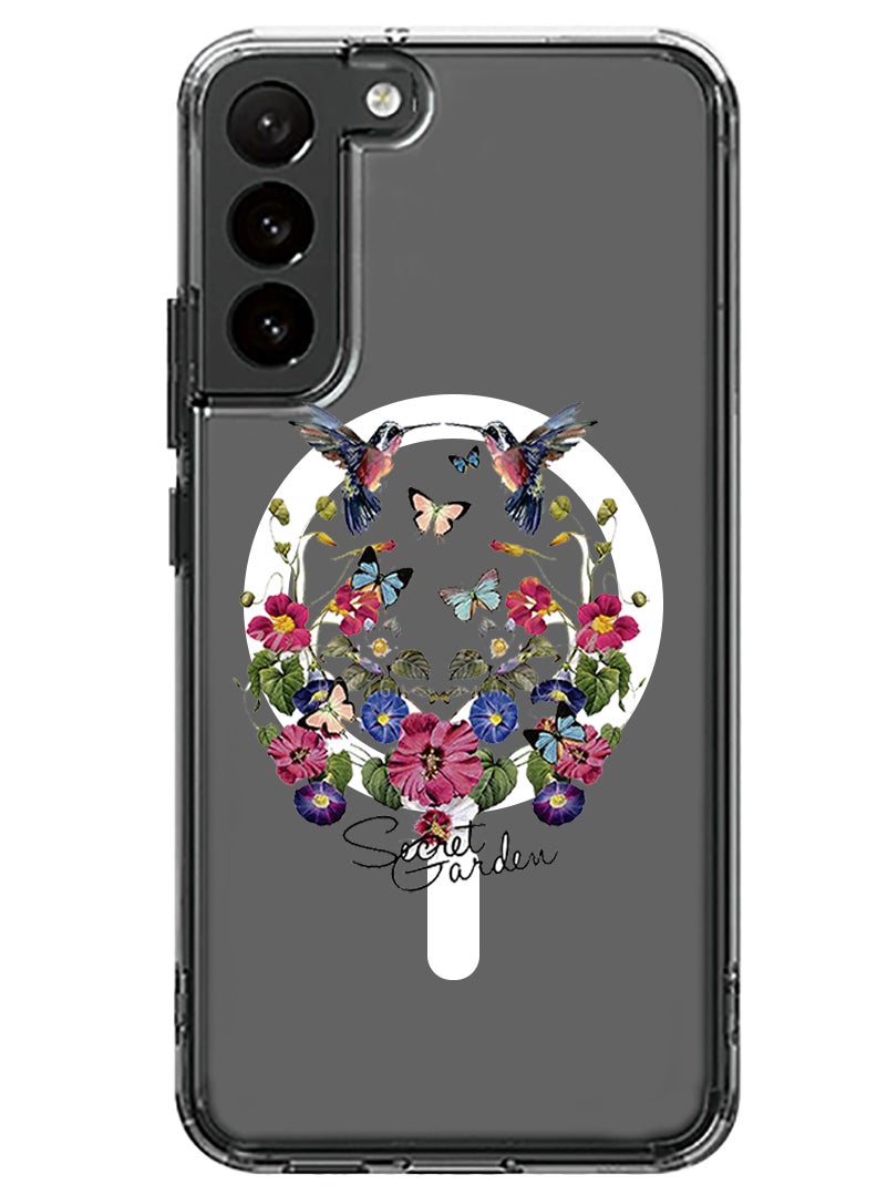 Theodor Magnetic Case for Samsung Galaxy S23 Plus 6.6-inch Compatible with MagSafe Wireless Charging, Shockproof Phone Bumper Cover Secret Garden copy - Image 1