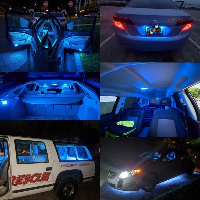 iBrightstar Extremely Bright 3030 Chipsets 168 175 194 2825 W5W T10 Wedge LED Bulbs for License Plate Interior Map Dome Trunk Lights, Ice Blue - Image 5