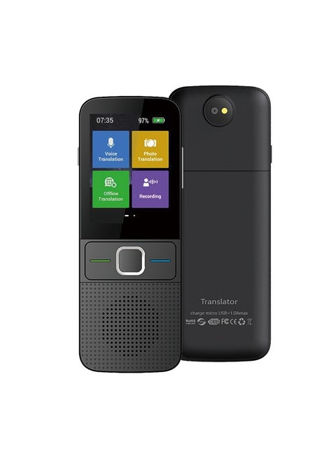 Language Translator Device, Portable Instant Language Translator Support WiFi/Bluetooth/Offline Two- Way Real Time Online 137 Languages with 2.4 Inch Touch Screen Recording Smart Translator
