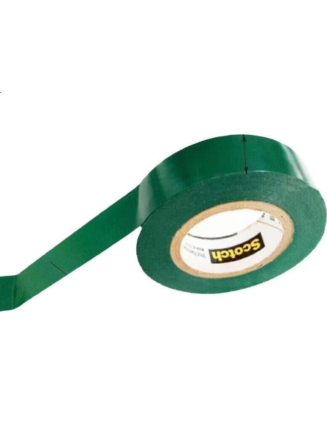 3M 3M Electrical Tape Pvc Waterproof High Temperature Resistant Weather Resistant Flame Retardant Electrical Insulation Tape 35# Green Single Roll 12.7Mm*6M - Image 1